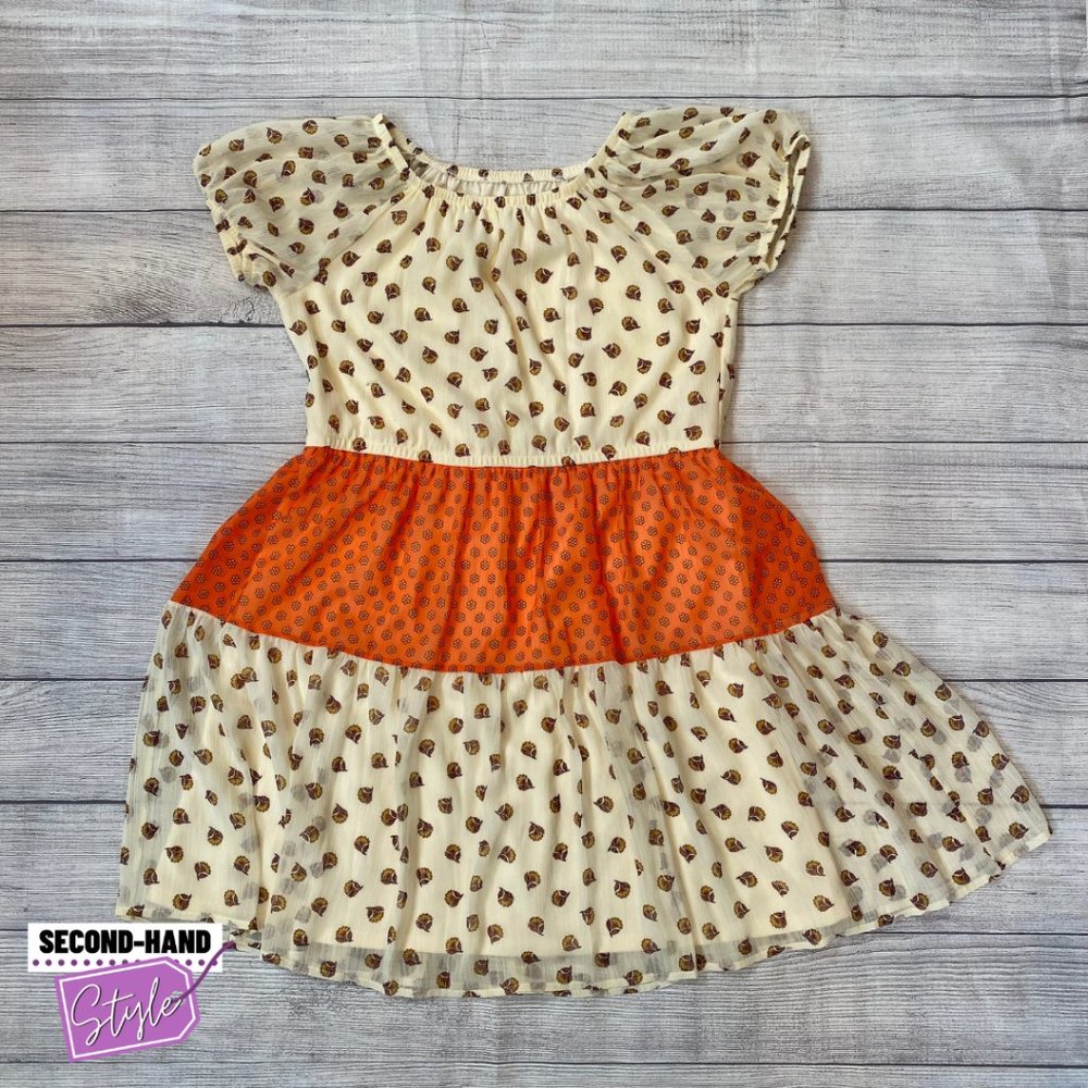 Wonder Nation Girls SzXL Boho Lined Short-Sleeve Dress